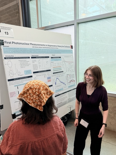 Julie Scherzer's poster on asymmetric copper-gold collisions
